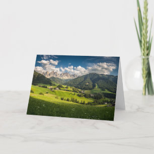 Berg Funes Valley, Dolomites, Italien Kort