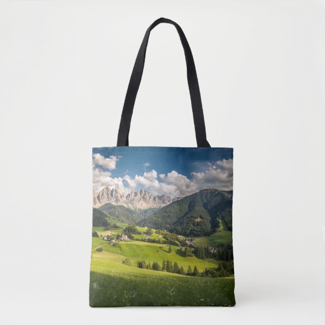 Berg | Funes Valley, Dolomites, Italien Tygkasse (Framsida)