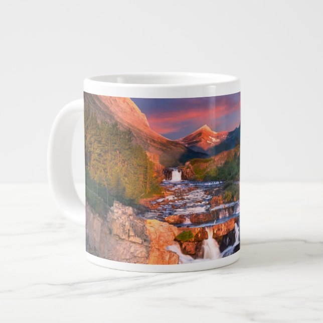 Berg | Glacier National Park Montana Jumbo Mugg (Framsida vänster)