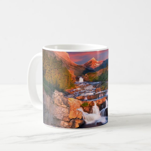 Berg | Glacier National Park Montana Kaffemugg (Framsida vänster)