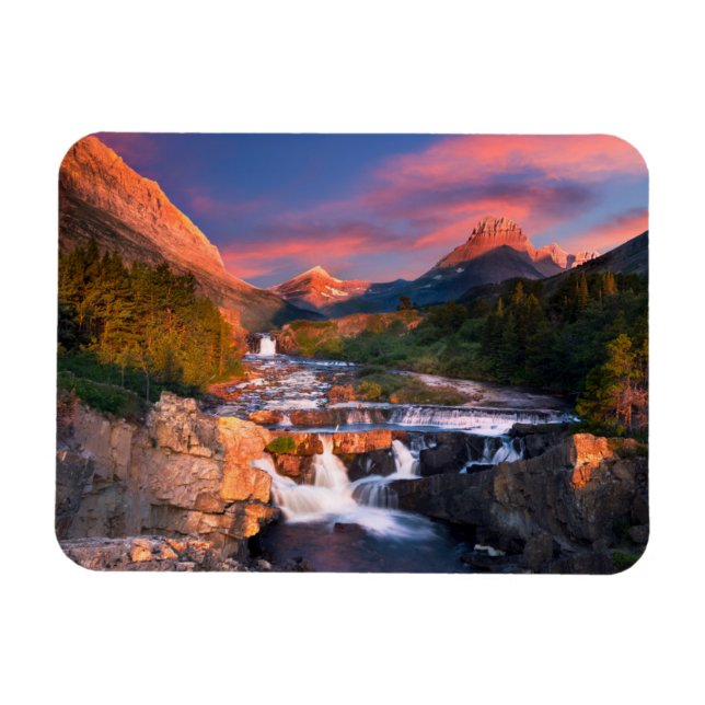 Berg | Glacier National Park Montana Magnet (Horisontell)