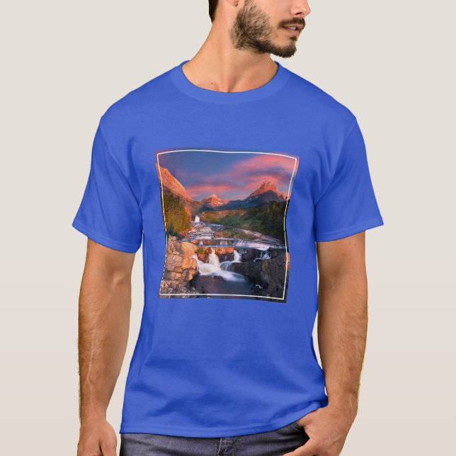 Berg | Glacier National Park Montana T Shirt (Framsida)