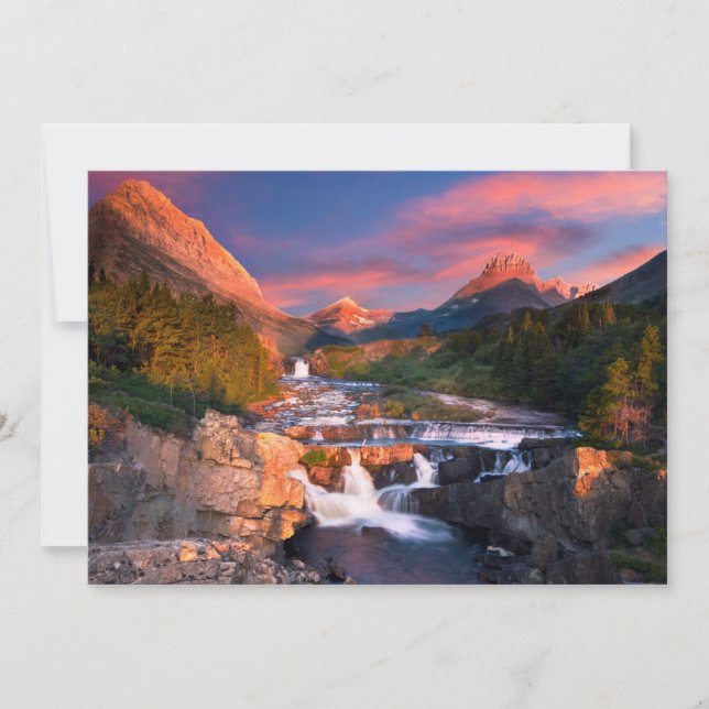 Berg | Glacier National Park Montana Tack Kort (Framsida)