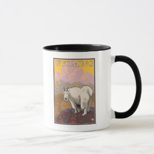 Berg GoatWyomingVintage reser affischen Mugg