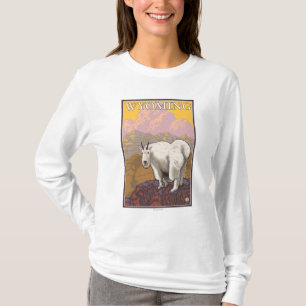 Berg GoatWyomingVintage reser affischen T-shirt