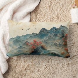 Berg & hav panorama, 2-sidig design, lumbarkudde