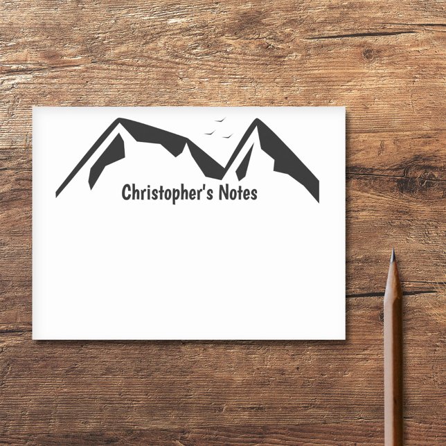 Berg i Black Post-it Block (Mountains in Black Post-it Notes)
