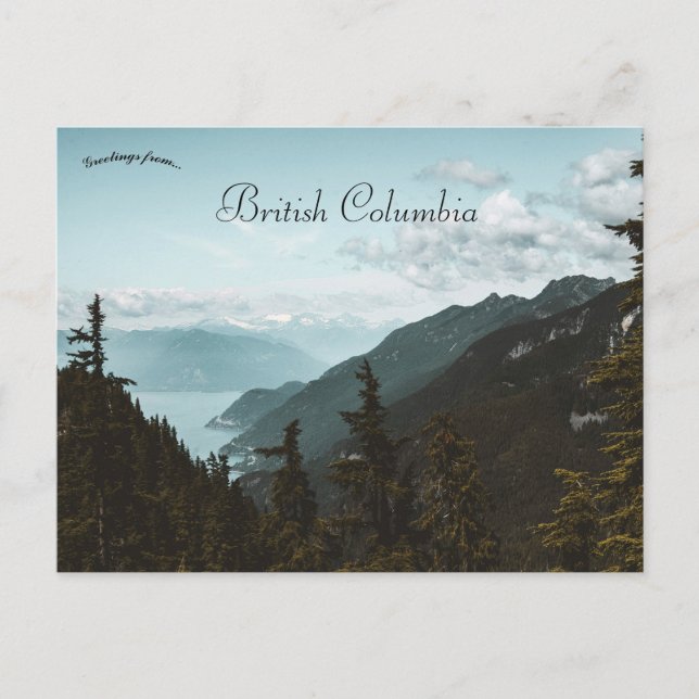 Berg i British Columbia Kanada Vykort (Framsida)