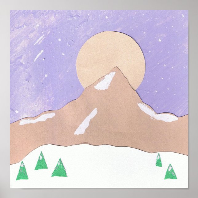 Berg i Snö Poster (Framsidan)