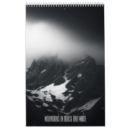 Berg i svartvit v2-fotokalender kalender