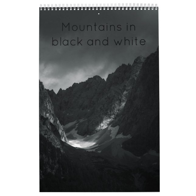 Berg i svartvitt foto-kalender kalender (Omslag)