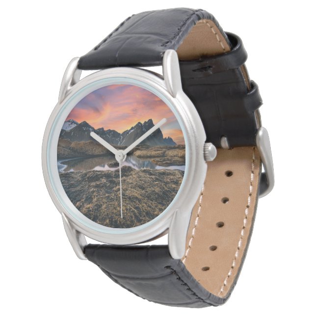 Berg | Islandet Vesturhorn Mountain Armbandsur (Vinklad)
