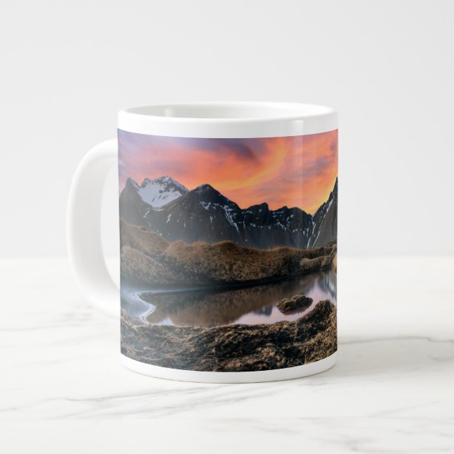 Berg | Islandet Vesturhorn Mountain Jumbo Mugg (Framsida vänster)