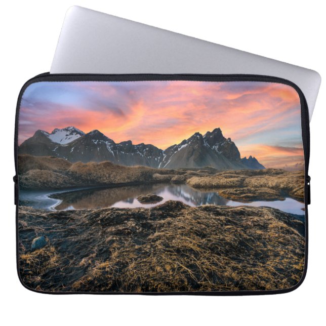 Berg | Islandet Vesturhorn Mountain Laptop Fodral (Framsidan)