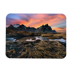 Berg Islandet Vesturhorn Mountain Magnet