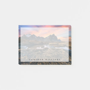 Berg Islandet Vesturhorn Mountain Post-it Block