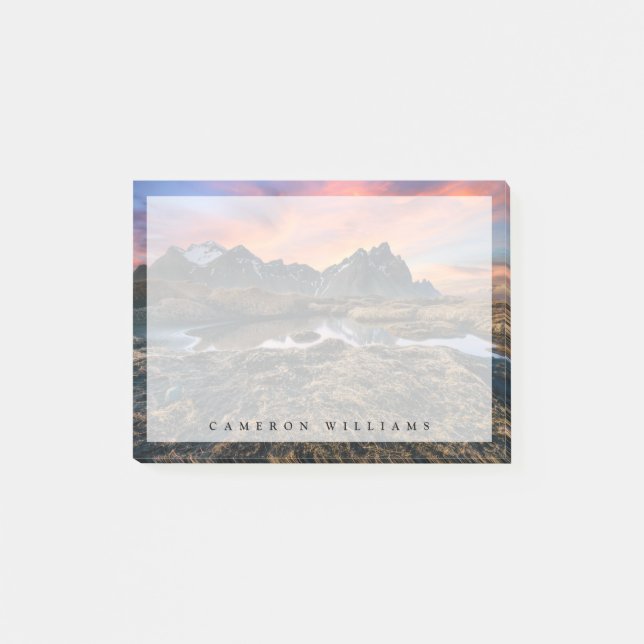 Berg | Islandet Vesturhorn Mountain Post-it Block (Framsida)