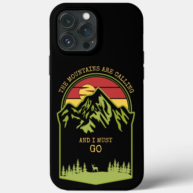 Berg Kallande Skog Solnedgång Hjort  (Baksida)