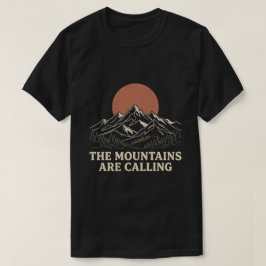 Berg kallar familjen på vandring t shirt
