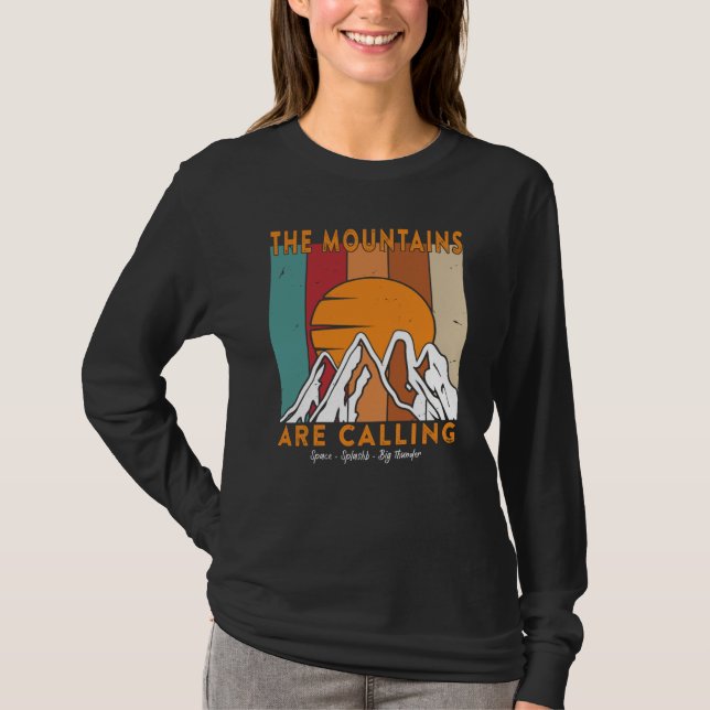Berg kallar Rymd Splash Stor Åska T Shirt (Framsida)