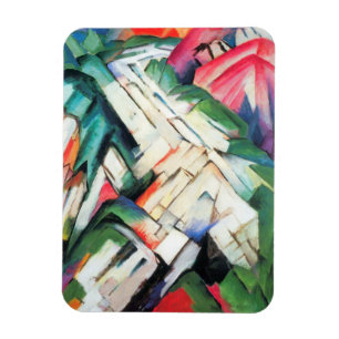 Berg (Landskap) av Franz Marc, Vintage Art Magnet