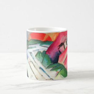 Berg (Landskap) av Franz Marc, Vintage konst Kaffemugg