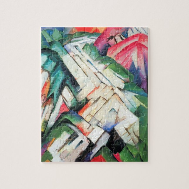 Berg (Landskap) av Franz Marc, Vintage konst Pussel (Vertikal)
