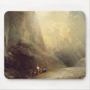 Berg landskap med Banditti, c.1780 (olja på c Musmatta