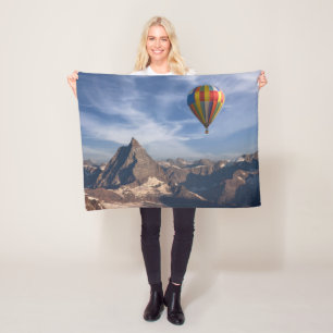 Berg Luftballong Matterhorn Swiss Alpernas Fleecefilt