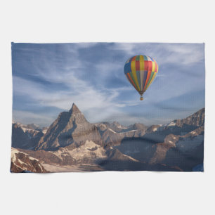 Berg Luftballong Matterhorn Swiss Alpernas Kökshandduk