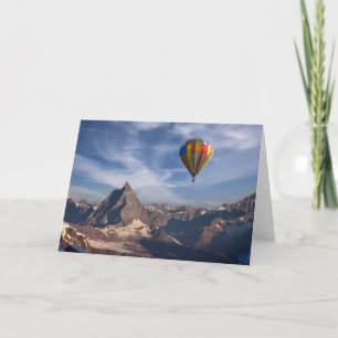 Berg Luftballong Matterhorn Swiss Alpernas Kort