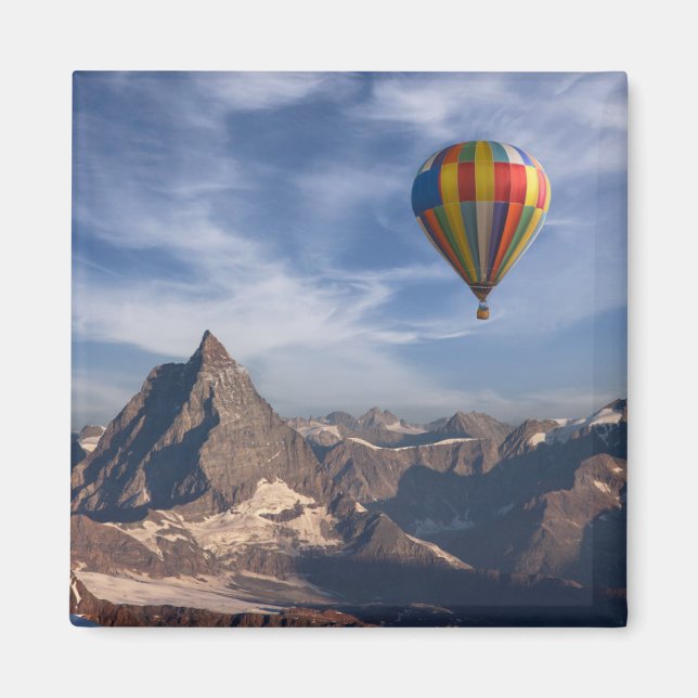 Berg | Luftballong Matterhorn Swiss Alpernas Magnet (Framsidan)