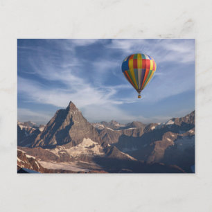 Berg Luftballong Matterhorn Swiss Alpernas Vykort