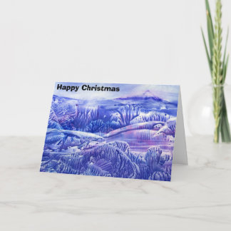 Berg lycklig jul helgkort