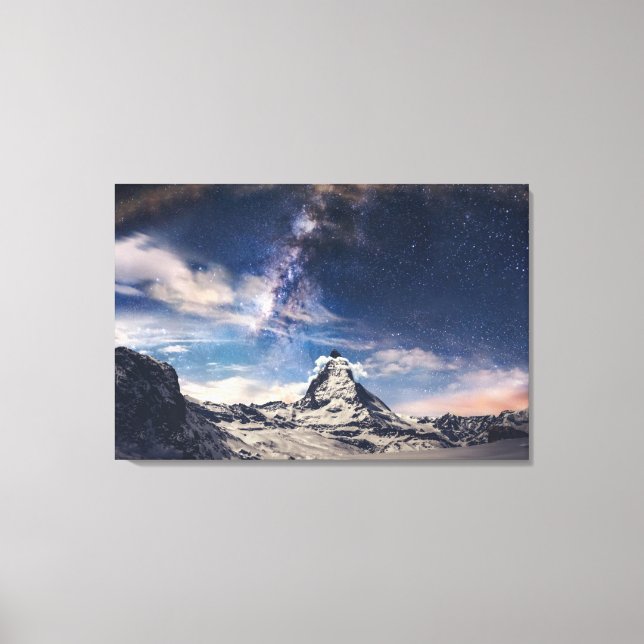 Berg | Matterhorn Zermatt Schweiz Canvastryck (Framsida)
