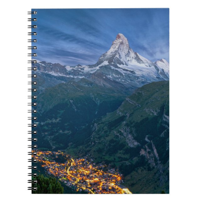Berg | Matterhorn, Zermatt, schweiziska Alpernor Anteckningsbok (Framsidan)