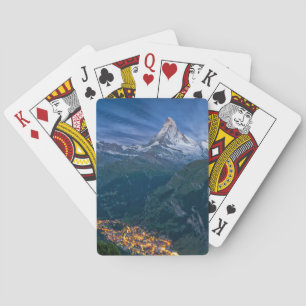 Berg   Matterhorn, Zermatt, schweiziska Alpernor Casinokort