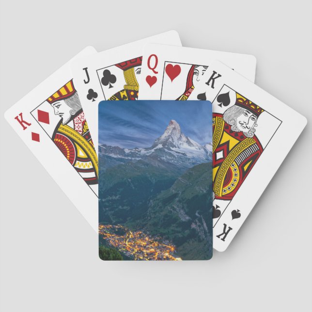 Berg | Matterhorn, Zermatt, schweiziska Alpernor Casinokort (Baksidan)