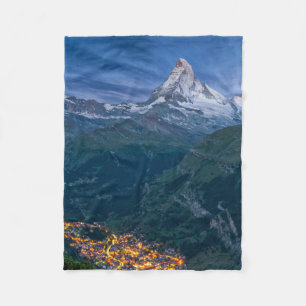 Berg   Matterhorn, Zermatt, schweiziska Alpernor Fleecefilt