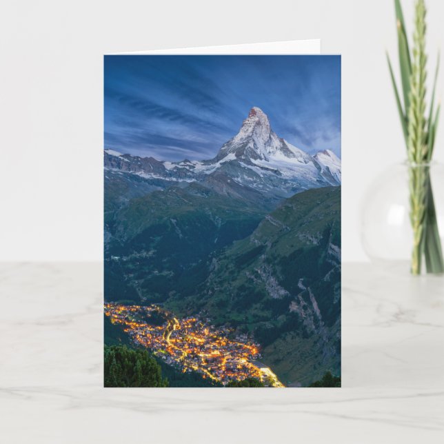 Berg | Matterhorn, Zermatt, schweiziska Alpernor Kort (Framsida)