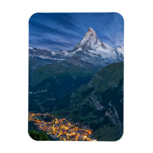 Berg   Matterhorn, Zermatt, schweiziska Alpernor Magnet