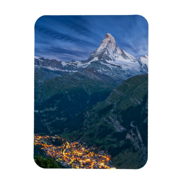 Berg | Matterhorn, Zermatt, schweiziska Alpernor Magnet (Vertikal)