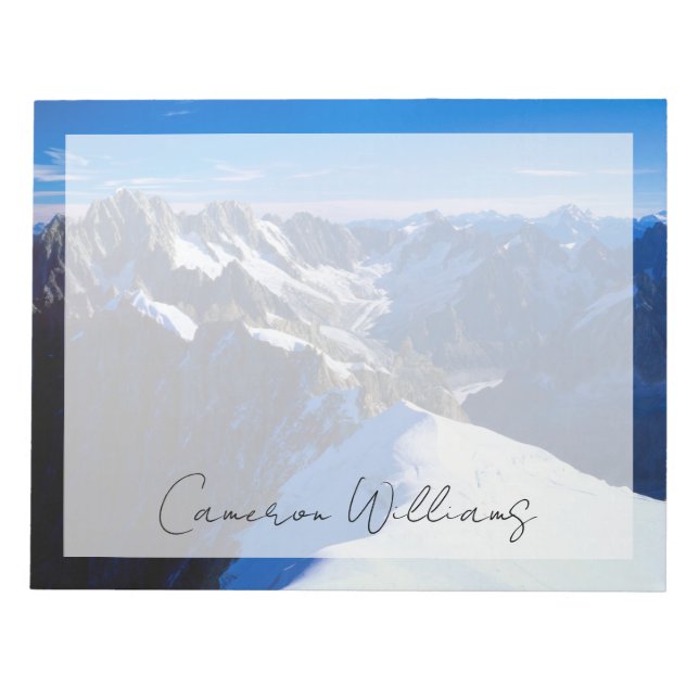 Berg | Mont Blanc, EU-Alpernor Anteckningsblock (Framsida)