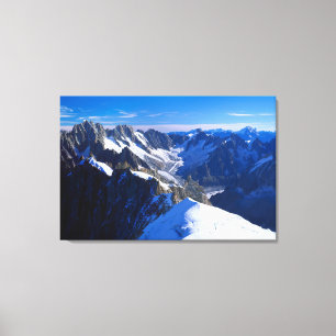 Berg Mont Blanc, EU-Alpernor Canvastryck