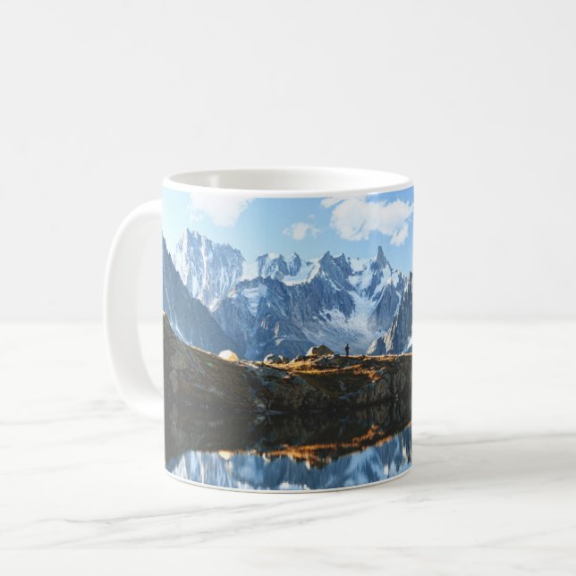 Berg | Mont Blanc Massif, Frankrike Kaffemugg (Framsida vänster)