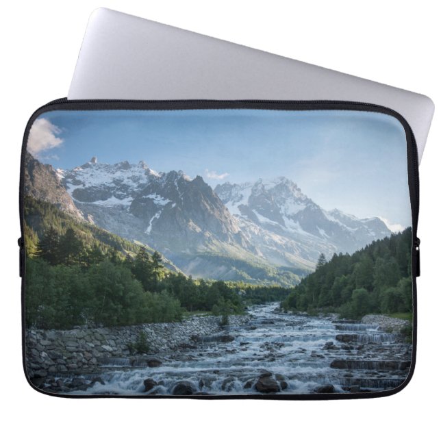 Berg | Mont Blanc Massif, Italien Laptop Fodral (Framsidan)