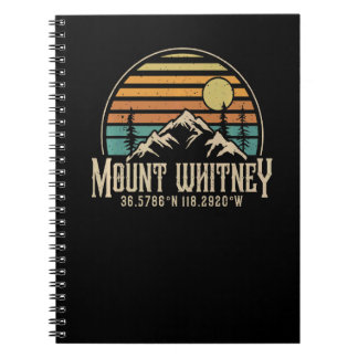 Berg Mt Whitney California Vandring Camping Berg Anteckningsbok
