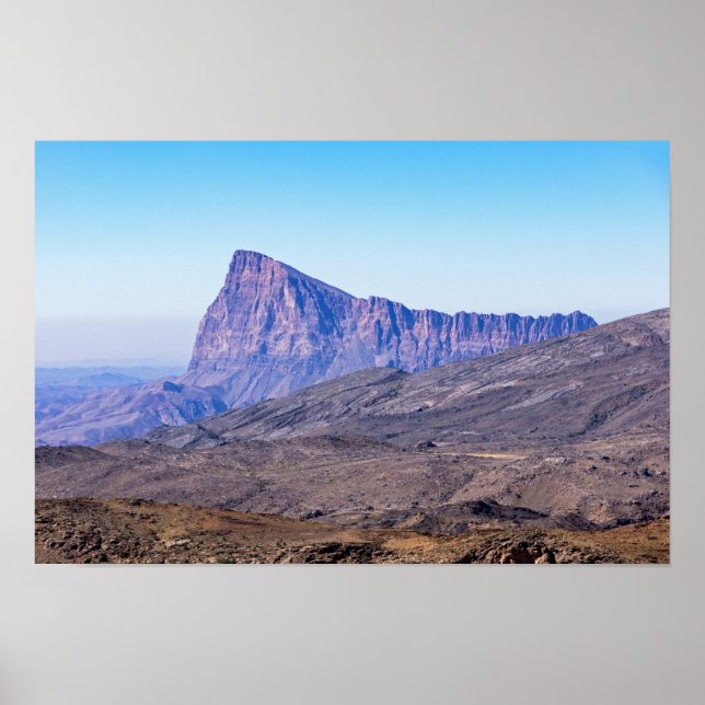 Berg nära Jebel Shams Poster (Framsidan)