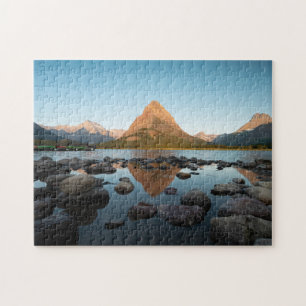 Berg nationalpark för glaciär för sjö pussel