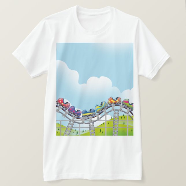 Berg- och dalbana åktur t shirt (Design framsida)